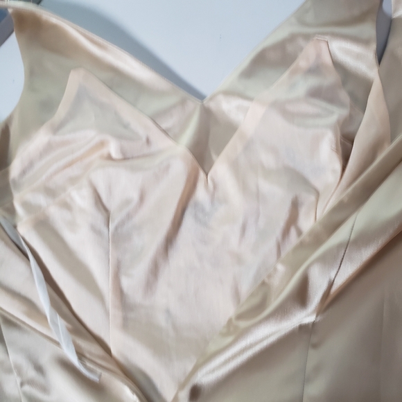 Vtg Y2K Retro Hollywood Glam Satin Sheath Dress Embroidered Bead Sequin Floral 4 - Picture 10 of 17